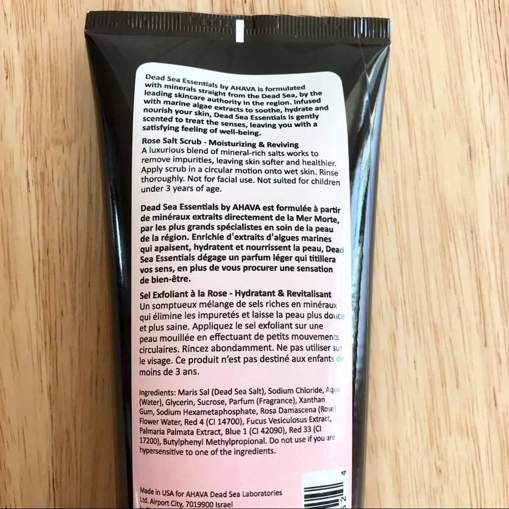 Rose Salt Scrub Dead Sea Essentials by Ahava